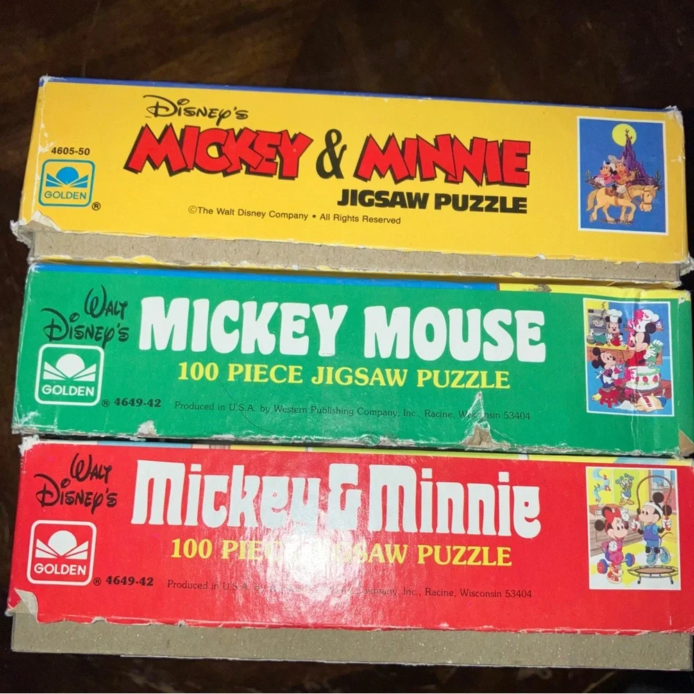 1986 Disney Mickey & Minnie‎ Mouse Puzzle Set